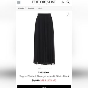 The Row pleated skirt